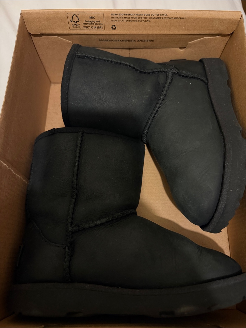 UGG Kids Classic Short Boots in Black
